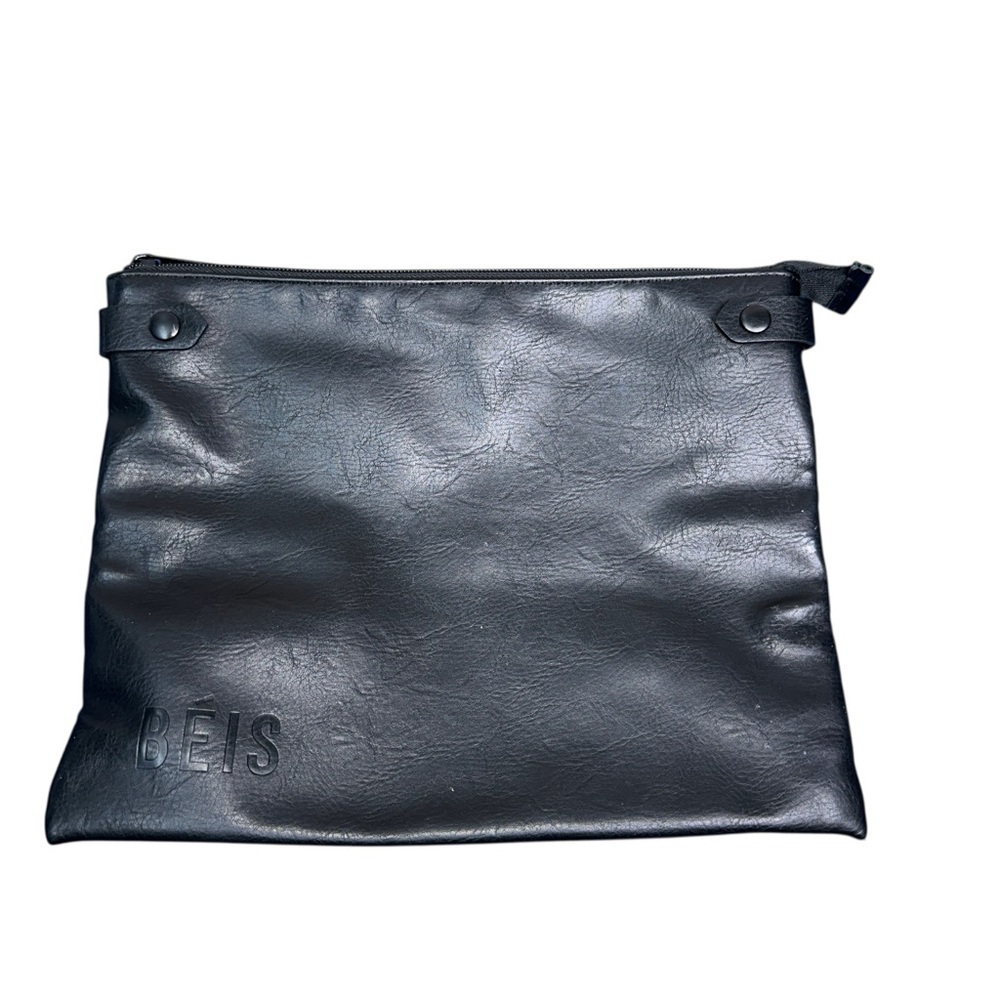 BEIS Midnight Black snap in Toiletry storage Bag